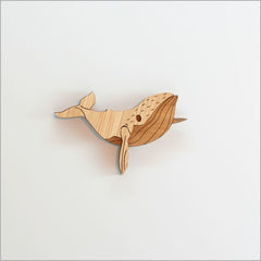 NZ Bamboo Magnet - Whale