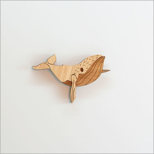 NZ Bamboo Magnet - Whale