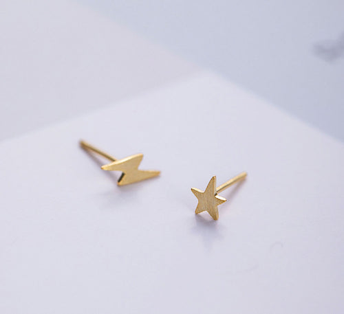 Sterling Silver Studs - Lighting Bolt