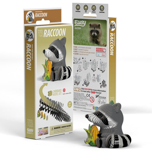 3D Cardboard Kit Set -Raccoon