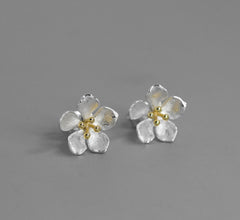 Sterling Silver Earrings - Manuka Flower