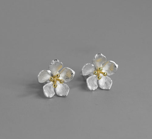 Sterling Silver Earrings - Manuka Flower