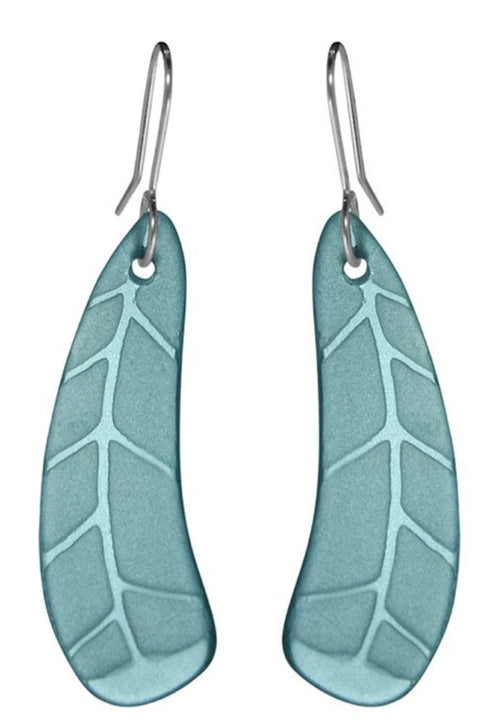 Glass Huia Feather Earrings