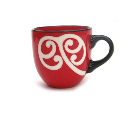 Red Koru Ceramic Mug