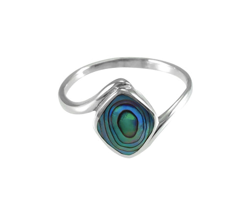 Sterling Silver Ring - Diamond Shaped Paua