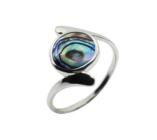 Sterling Silver Ring - Circle Wrap Paua
