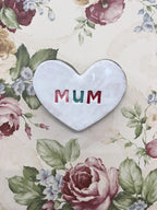 Ceramic Flat Heart Tile - MUM