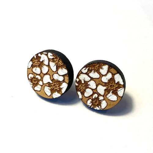 NZ Rimu Stud Earrings - Manuka Bunch