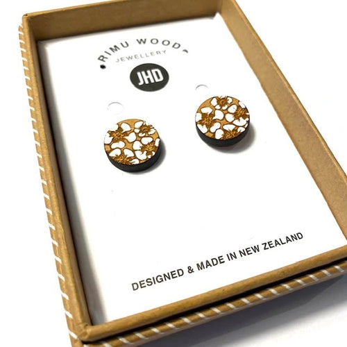 NZ Rimu Stud Earrings - Manuka Bunch