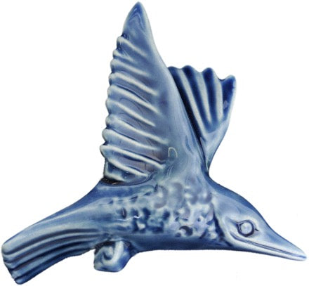 Ceramic Wall Art Kingfisher (Wings Up)