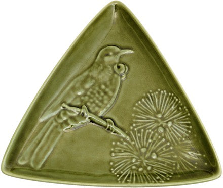 Ceramic Triangle Plate Tui - One Size