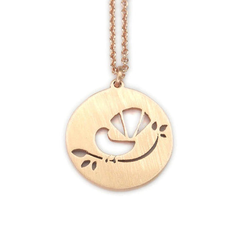 Rose Gold Fantail Necklace