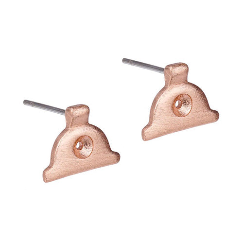 Rose Gold Shepherd's Whistle Earrings