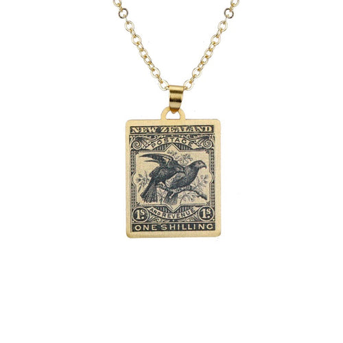 Kea and Kaka – 1898 Pictorial Stamp Necklace