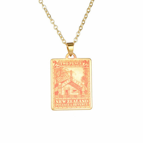 Whare – 1935 Pictorial Stamp Necklace