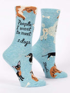 Women's Crew Socks - People To Meet: Dogs