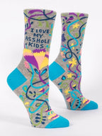 Women's Crew Socks - Love My Asshole Kids