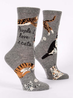 Women's Crew Socks - People I Love: Cats