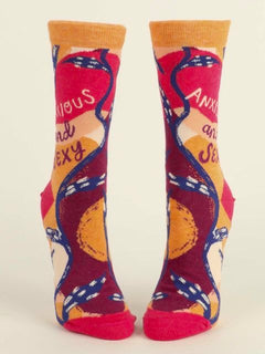 Women's Crew Socks - Anxious & Sexy