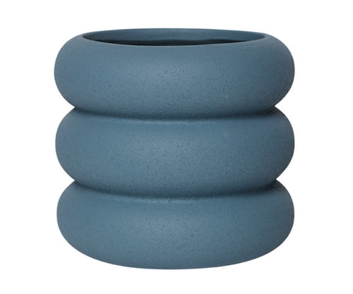 Ceramic Planter Doughnut - Blue