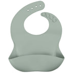Food Grade Silicone Bib - Grey Green