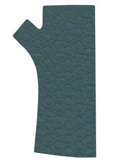 Merino Fingerless Mitten Teal Crosses