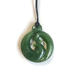 Greenstone / Pounamu Pendant Double Koru 40mm