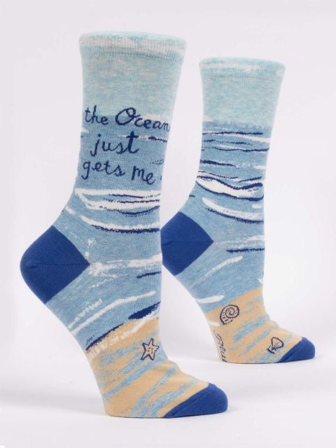 Women's Crew Socks - The Ocean Just Gets Me