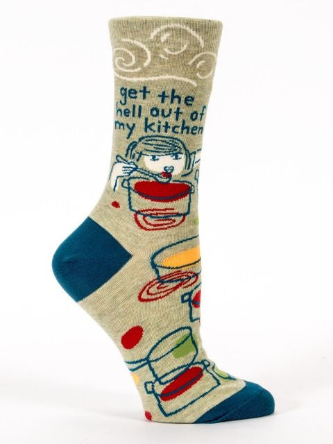 Women's Crew Socks - Get The Hell Out of My Kitchen