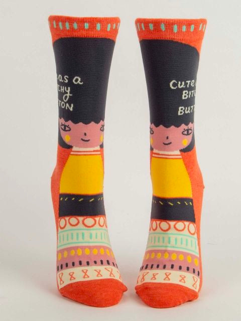 Women's Crew Socks - Cute as a bitchy button