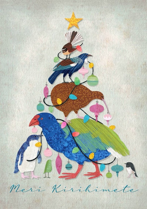 Christmas Card - Wolfkamp & Stone - Christmas Bird Tree