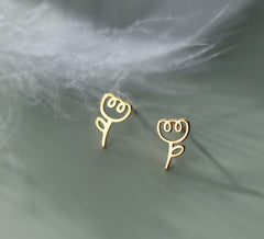 Sterling Silver Studs - Rosy