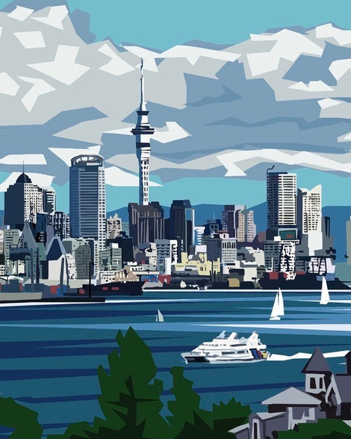 Mattboard Art Print - Auckland City (IM)