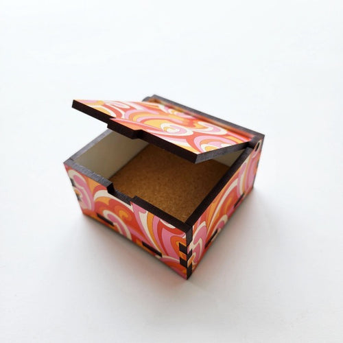 Retro Koru - Trinket Box - Square Trinket Box