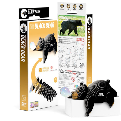 3D Cardboard Kit Set - Black Bear