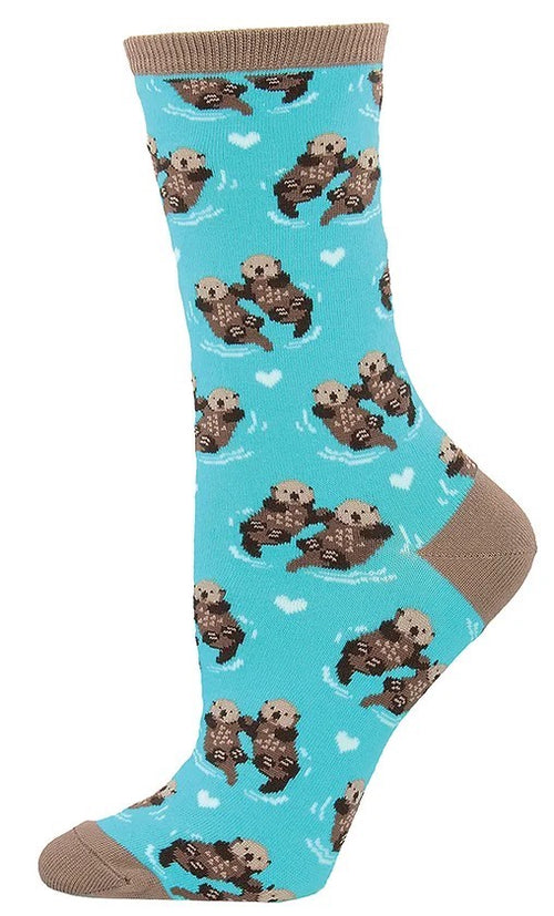 Women's Socks -Significant Otter - Bright Blue