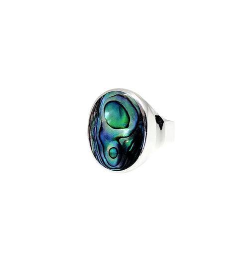 Sterling Silver Ring - - Paua Signet
