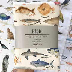 New Zealand Fish Cotton Tea Towel