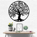 Metal Circle Wall Art - Tree of Life 28cm