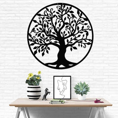 Metal Circle Wall Art - Tree of Life 28cm