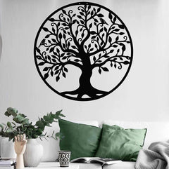 Metal Circle Wall Art - Tree of Life 28cm