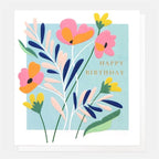 Birthday Card - Caroline Gardner - Happy Birthday Blue Floral