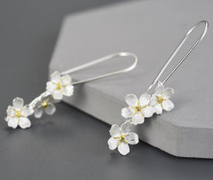Sterling Silver Earrings with Hook - Manuka Flowers