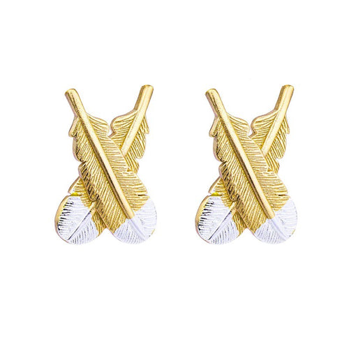 Gold Huia Feather Earrings