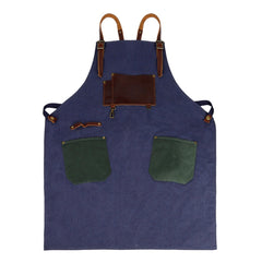 Robust Canvas Apron with Leather Trim