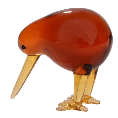 Glass Brown Kiwi Ornament”
