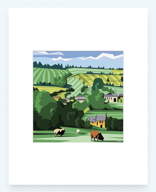 Mattboard Art Print - Cotswold Sheep