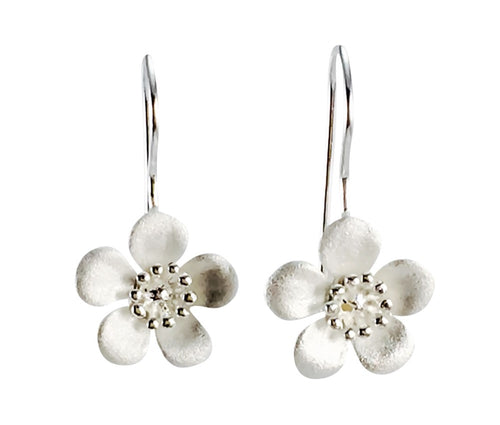 Sterling Silver Earrings - Manuka Flowers Hook