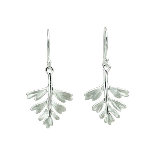 Sterling Silver Earrings - Hen & Chicken Fern Hook