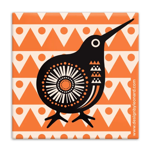 Magnet Bird - Retro Kiwi